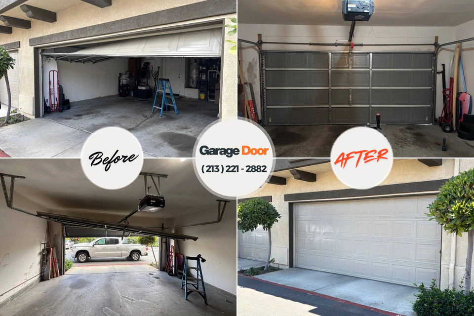 Before and after: garage door opener repair Richmond Heights, MO